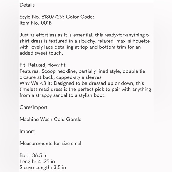 (NWOT) Free People Cutwork Tee Maxi Dress In Summer Bloom Orchid Size Small - Picture 11 of 11